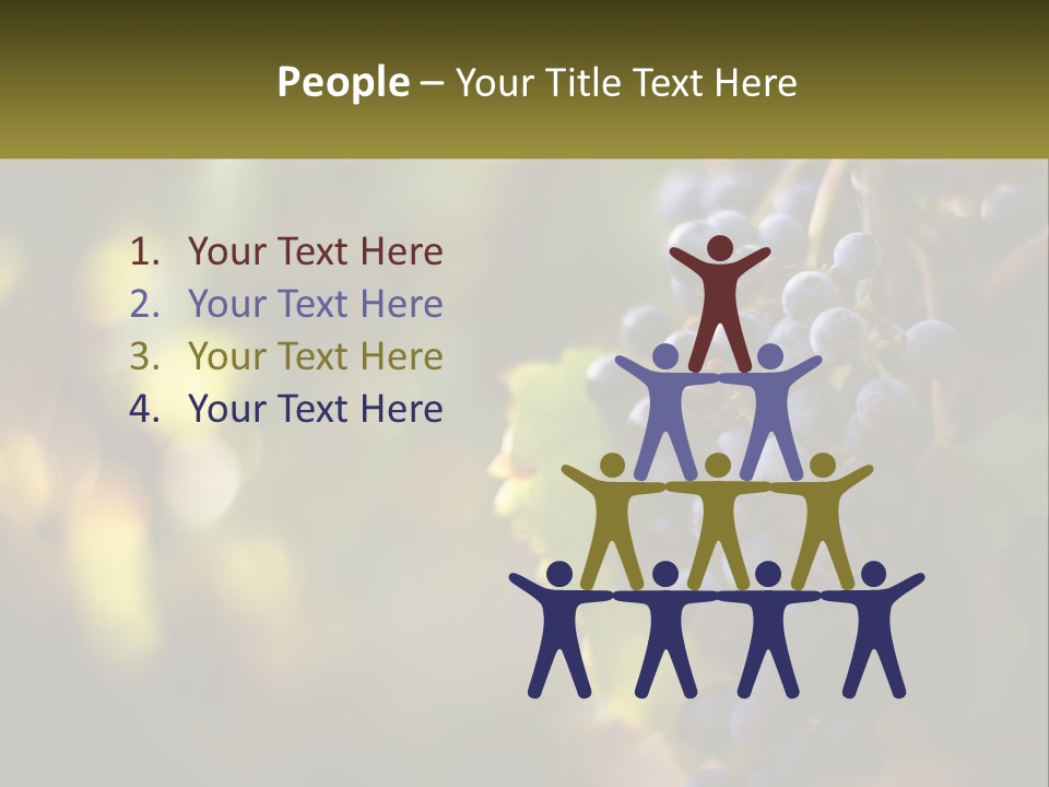 A Bunch Of Grapes Hanging From A Vine PowerPoint Template