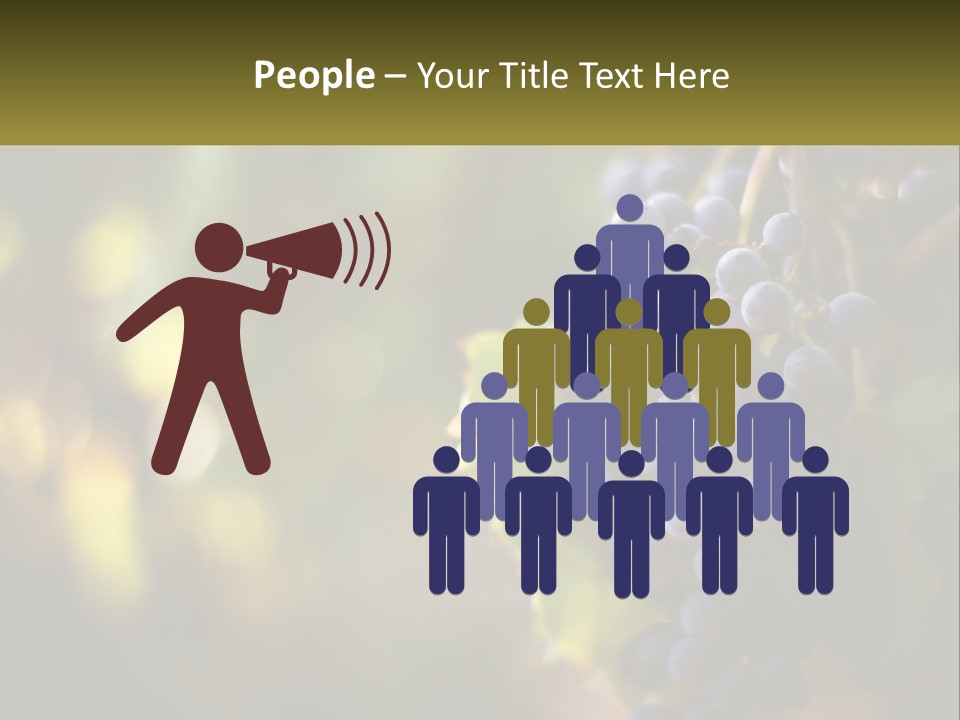 A Bunch Of Grapes Hanging From A Vine PowerPoint Template