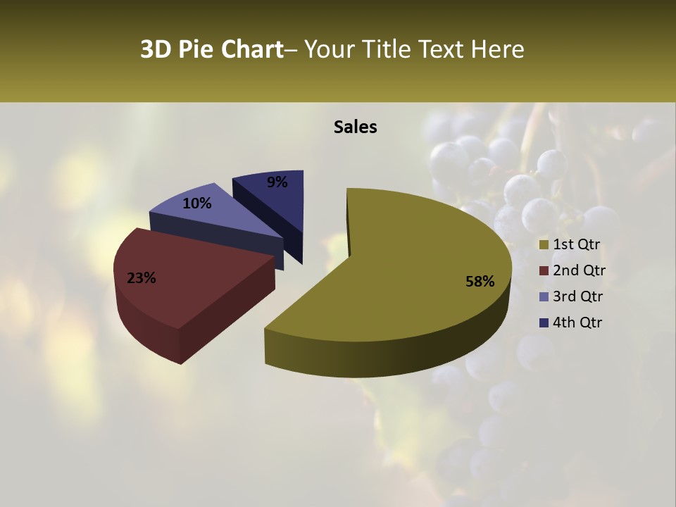 A Bunch Of Grapes Hanging From A Vine PowerPoint Template