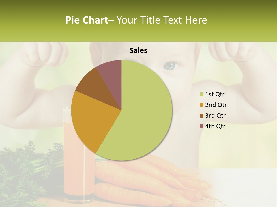 A Baby With Carrots And A Glass Of Orange Juice PowerPoint Template