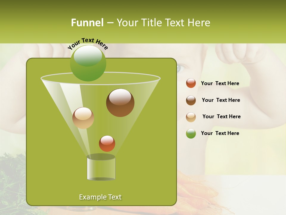 A Baby With Carrots And A Glass Of Orange Juice PowerPoint Template