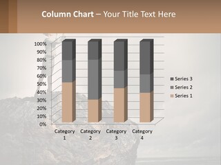 A Woman Standing On Top Of A Rock With A Telescope PowerPoint Template
