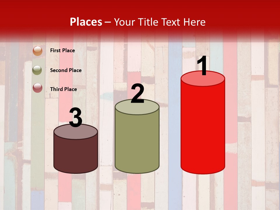 A Wooden Wall With A Red Sign That Says Name Of Presentation Company Name PowerPoint Template