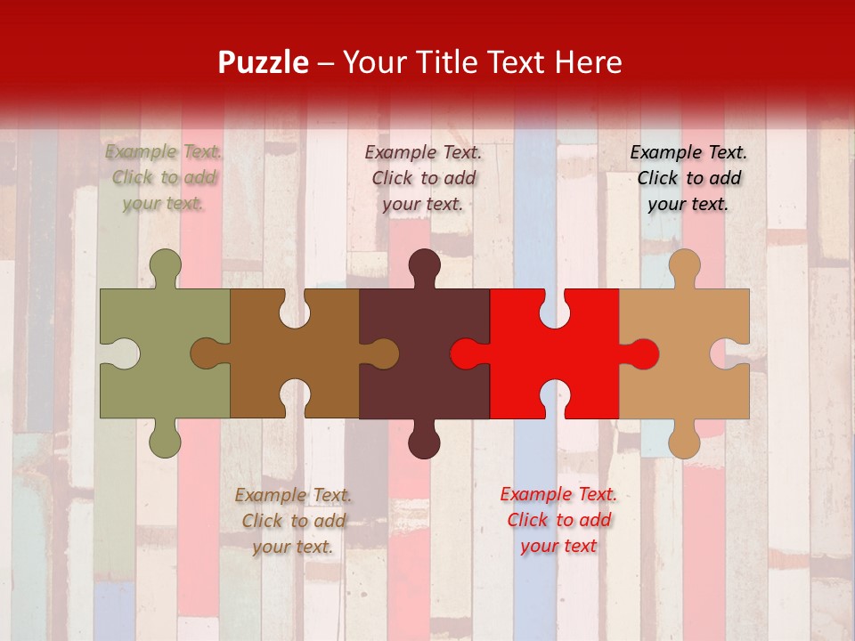 A Wooden Wall With A Red Sign That Says Name Of Presentation Company Name PowerPoint Template