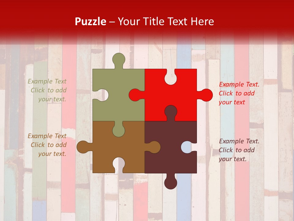 A Wooden Wall With A Red Sign That Says Name Of Presentation Company Name PowerPoint Template