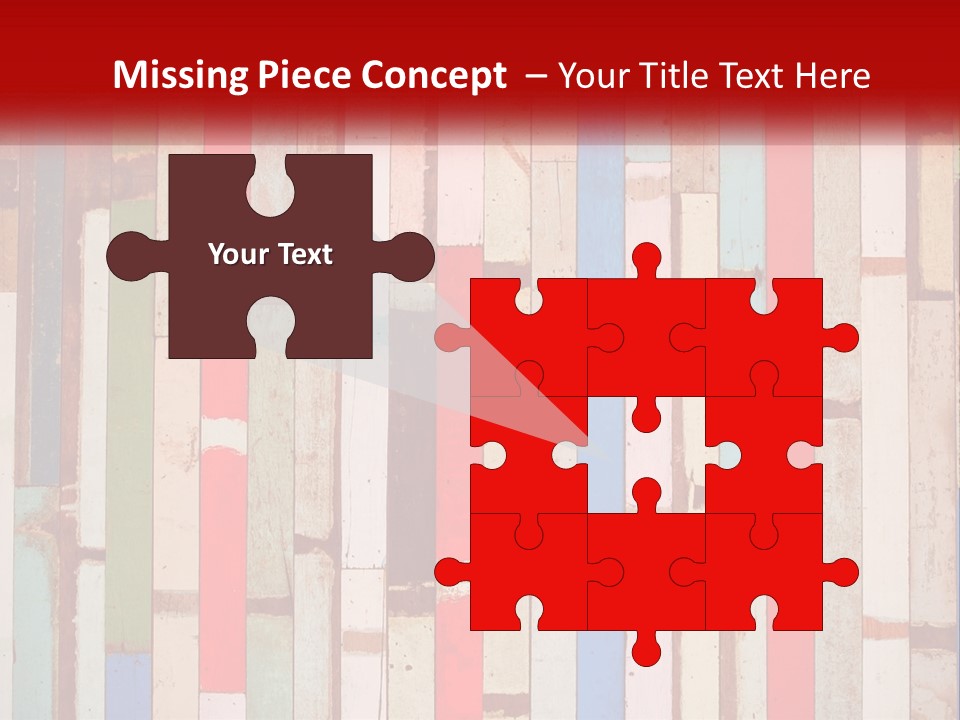 A Wooden Wall With A Red Sign That Says Name Of Presentation Company Name PowerPoint Template