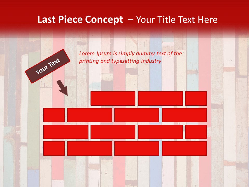 A Wooden Wall With A Red Sign That Says Name Of Presentation Company Name PowerPoint Template
