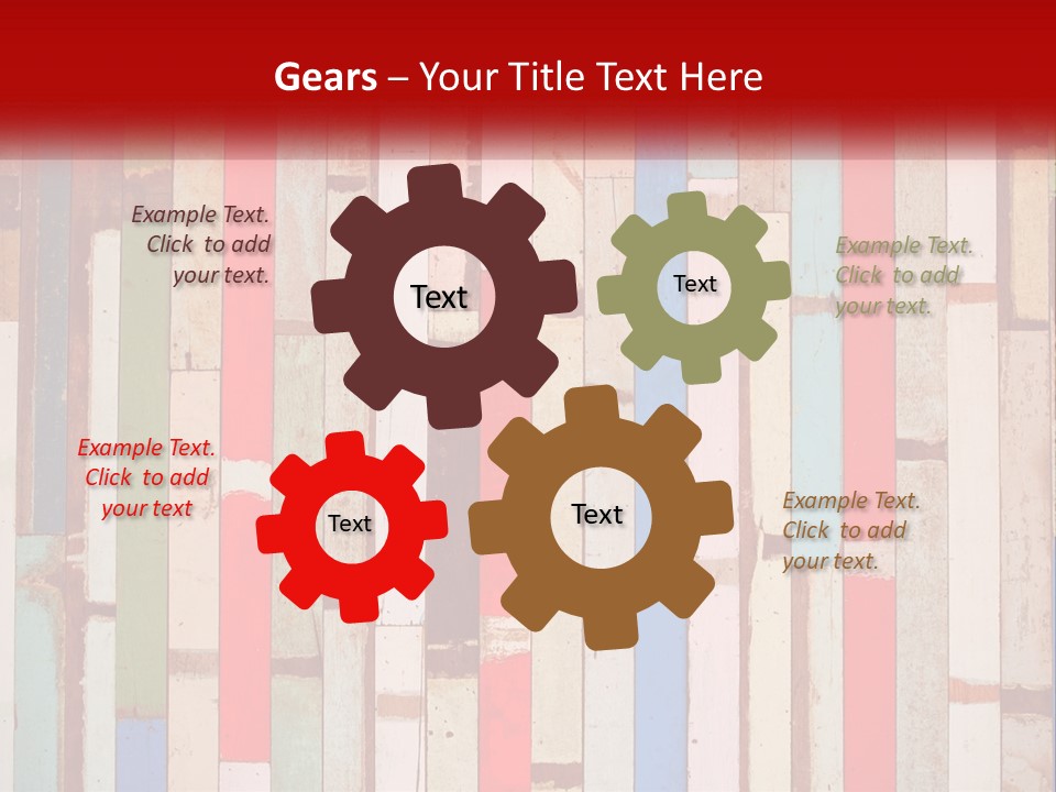 A Wooden Wall With A Red Sign That Says Name Of Presentation Company Name PowerPoint Template