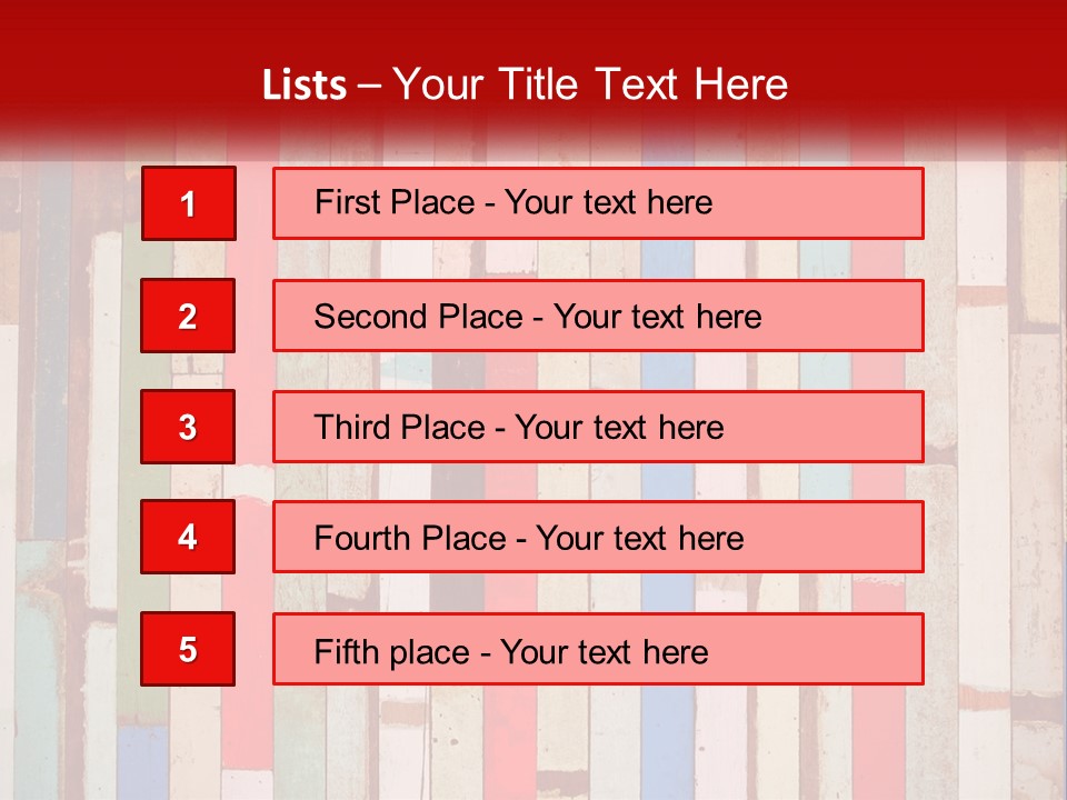 A Wooden Wall With A Red Sign That Says Name Of Presentation Company Name PowerPoint Template