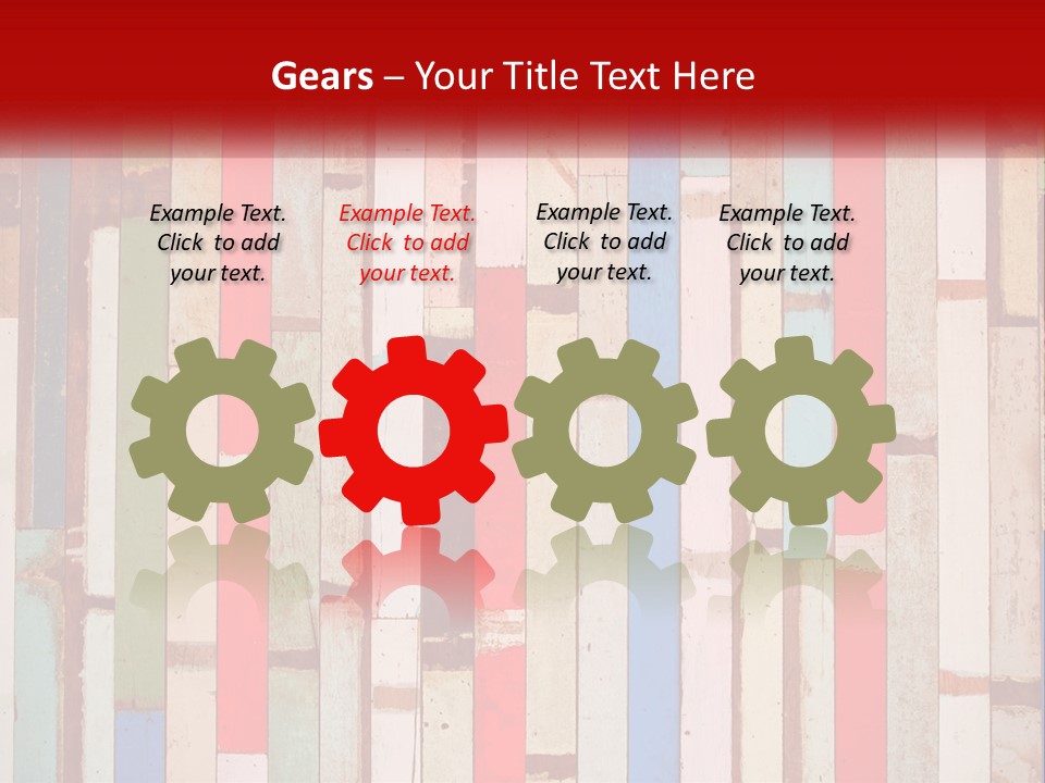 A Wooden Wall With A Red Sign That Says Name Of Presentation Company Name PowerPoint Template