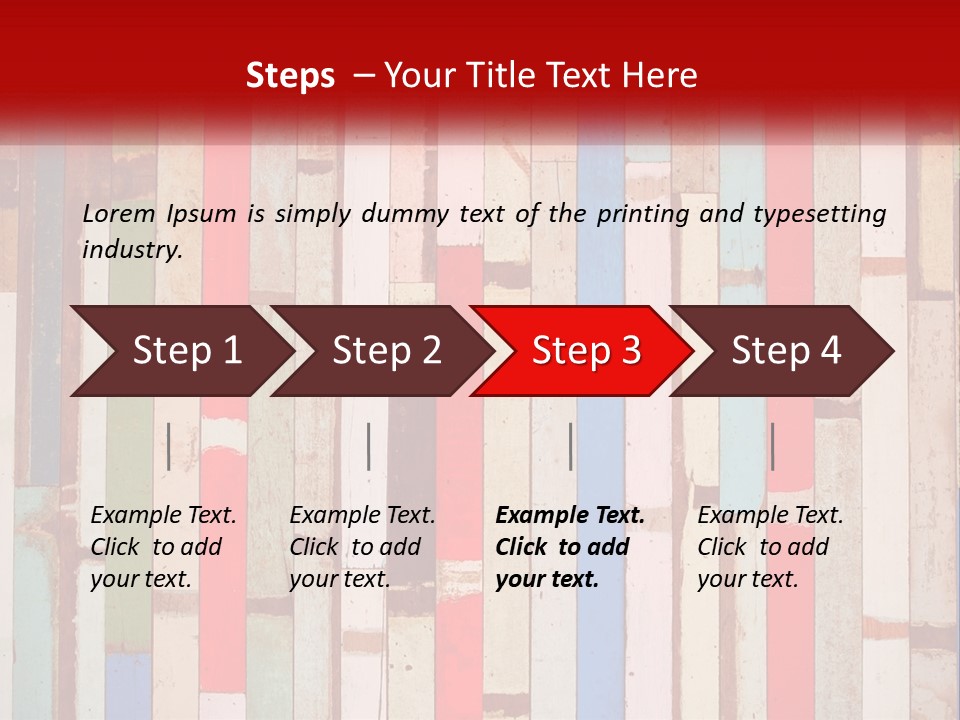 A Wooden Wall With A Red Sign That Says Name Of Presentation Company Name PowerPoint Template