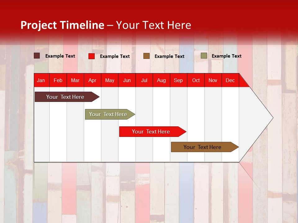 A Wooden Wall With A Red Sign That Says Name Of Presentation Company Name PowerPoint Template