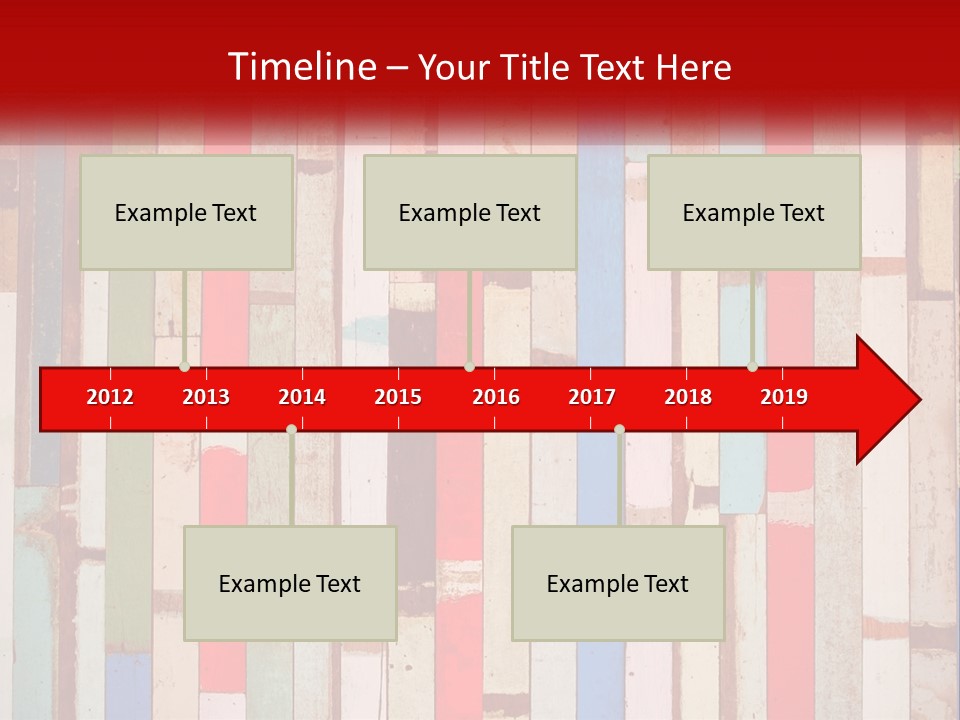 A Wooden Wall With A Red Sign That Says Name Of Presentation Company Name PowerPoint Template