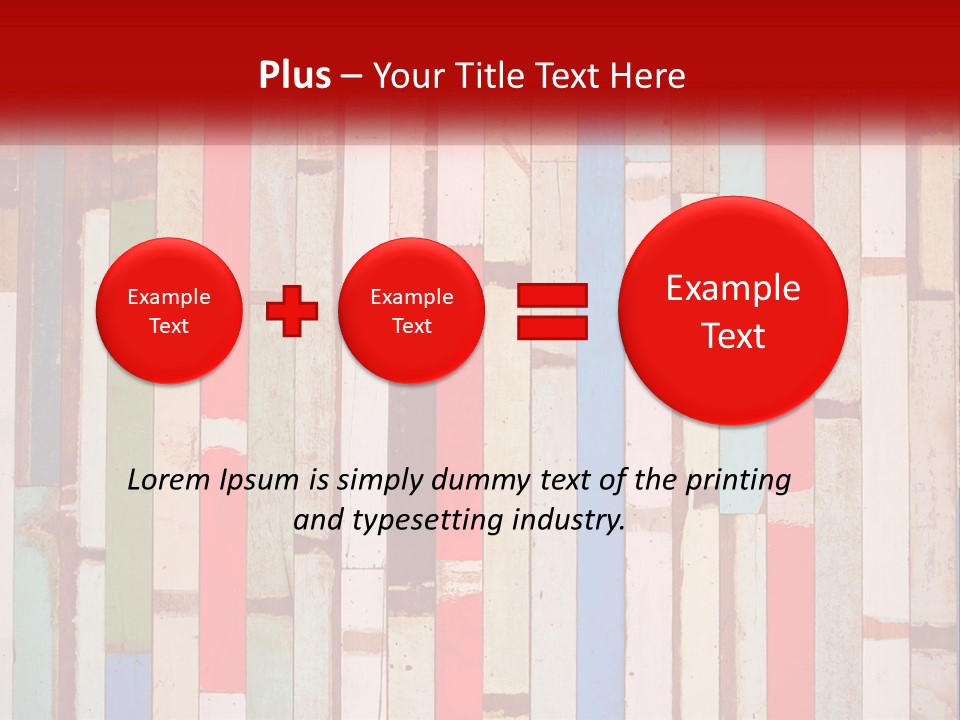 A Wooden Wall With A Red Sign That Says Name Of Presentation Company Name PowerPoint Template