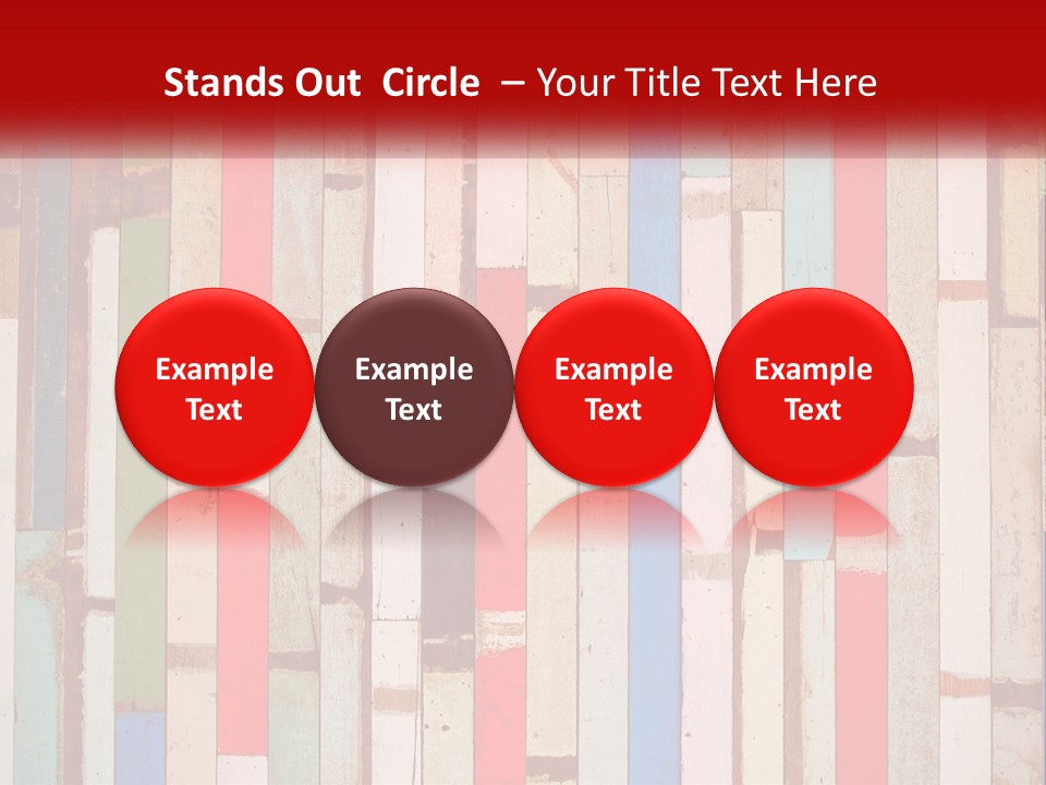 A Wooden Wall With A Red Sign That Says Name Of Presentation Company Name PowerPoint Template