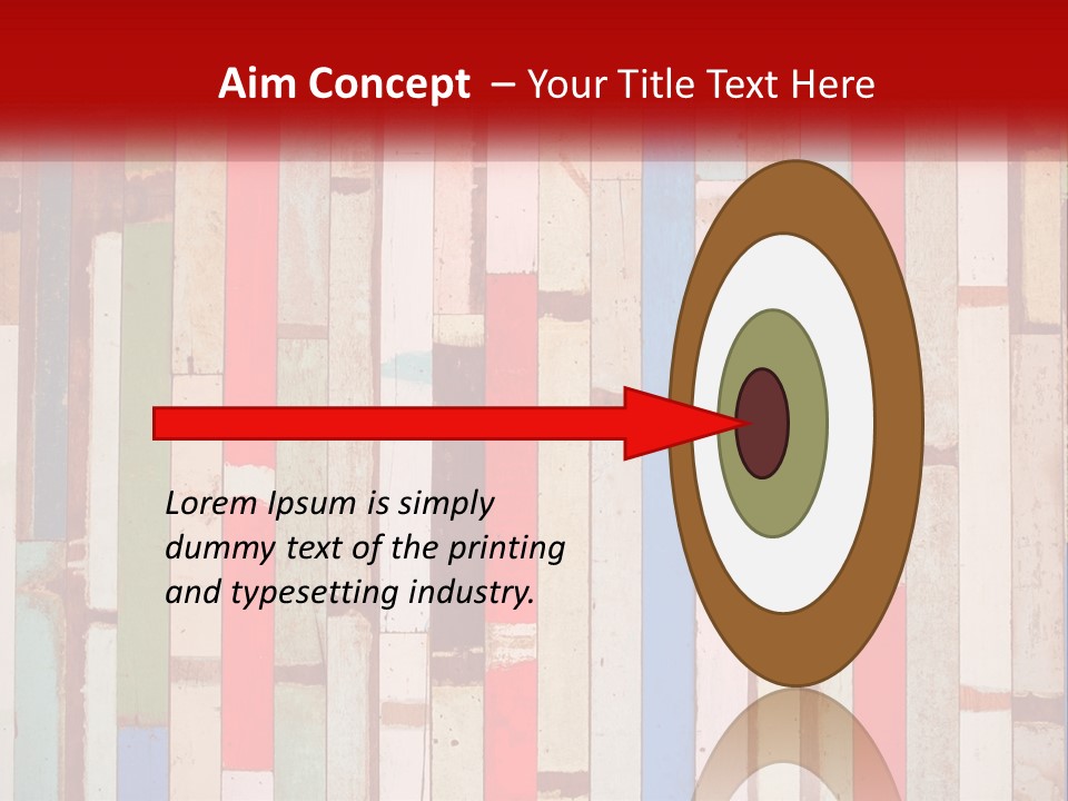A Wooden Wall With A Red Sign That Says Name Of Presentation Company Name PowerPoint Template