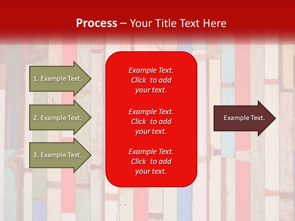 A Wooden Wall With A Red Sign That Says Name Of Presentation Company Name PowerPoint Template