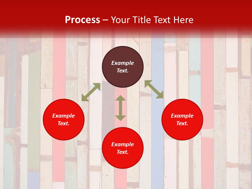 A Wooden Wall With A Red Sign That Says Name Of Presentation Company Name PowerPoint Template