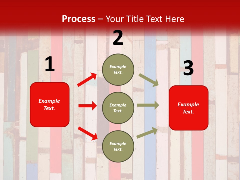 A Wooden Wall With A Red Sign That Says Name Of Presentation Company Name PowerPoint Template
