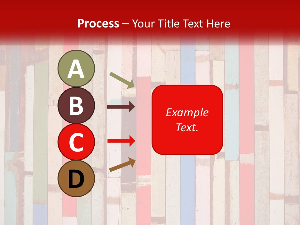 A Wooden Wall With A Red Sign That Says Name Of Presentation Company Name PowerPoint Template
