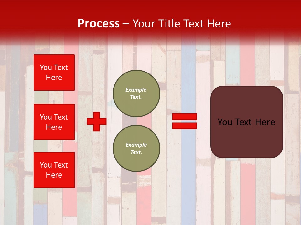 A Wooden Wall With A Red Sign That Says Name Of Presentation Company Name PowerPoint Template