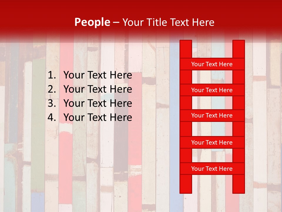 A Wooden Wall With A Red Sign That Says Name Of Presentation Company Name PowerPoint Template