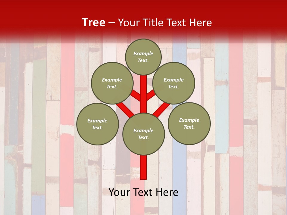 A Wooden Wall With A Red Sign That Says Name Of Presentation Company Name PowerPoint Template