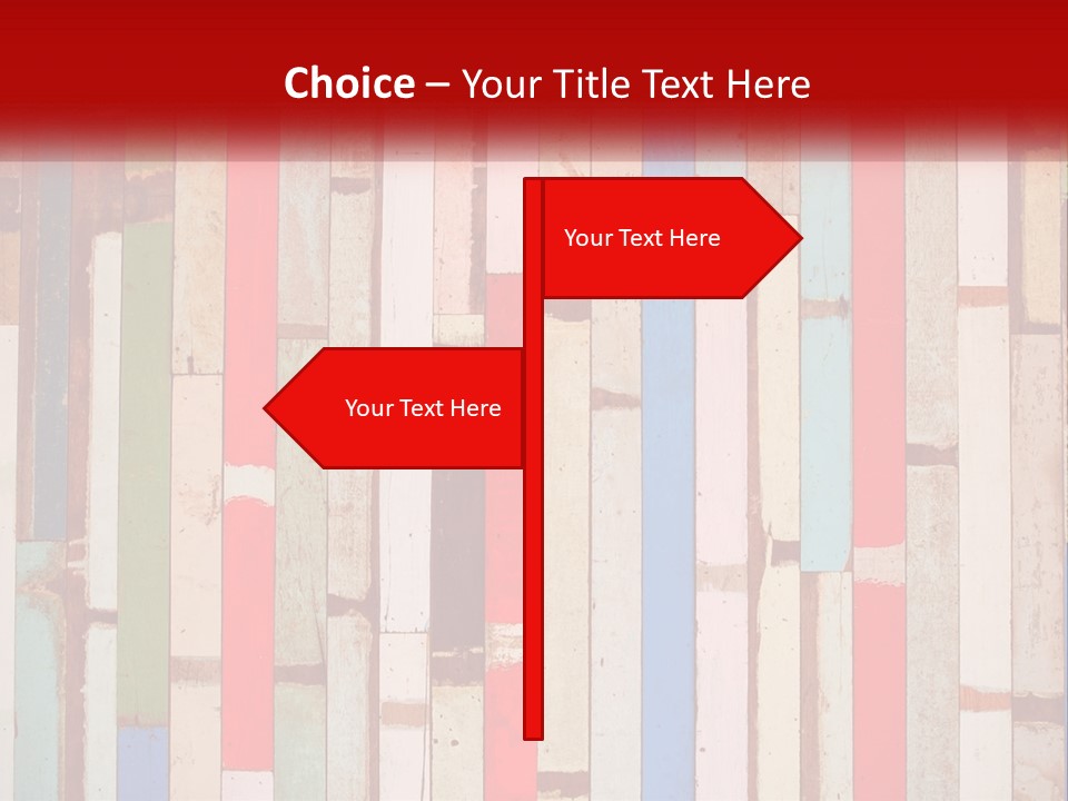 A Wooden Wall With A Red Sign That Says Name Of Presentation Company Name PowerPoint Template