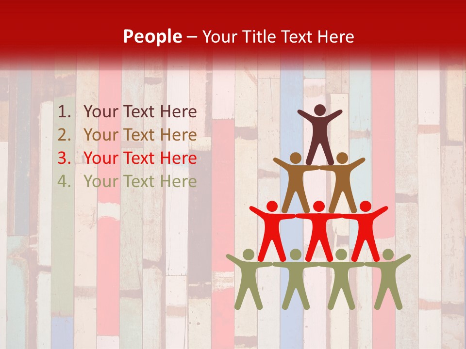 A Wooden Wall With A Red Sign That Says Name Of Presentation Company Name PowerPoint Template