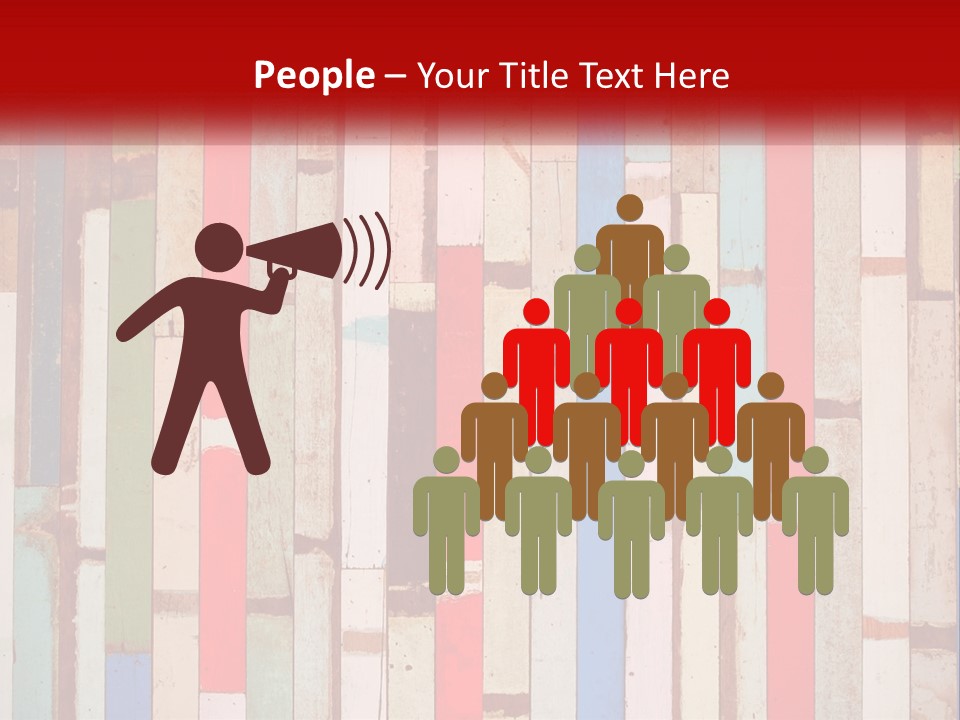 A Wooden Wall With A Red Sign That Says Name Of Presentation Company Name PowerPoint Template