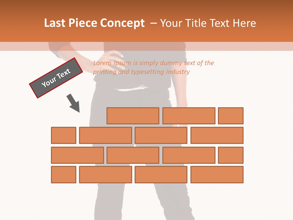 A Woman Standing In Front Of A Brown And White Background PowerPoint Template