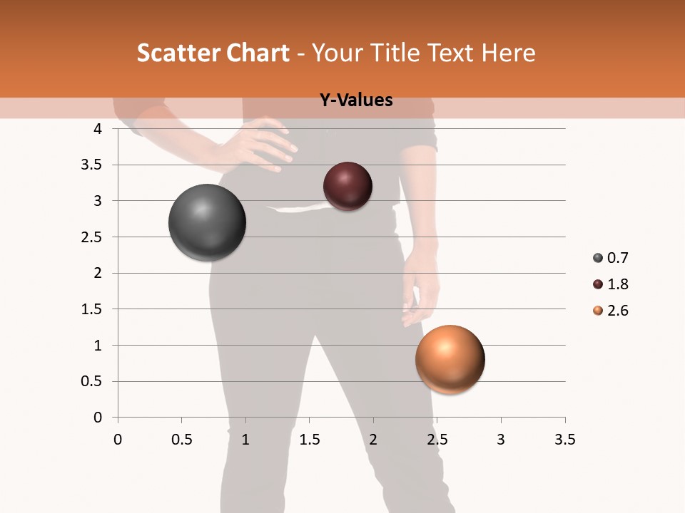 A Woman Standing In Front Of A Brown And White Background PowerPoint Template