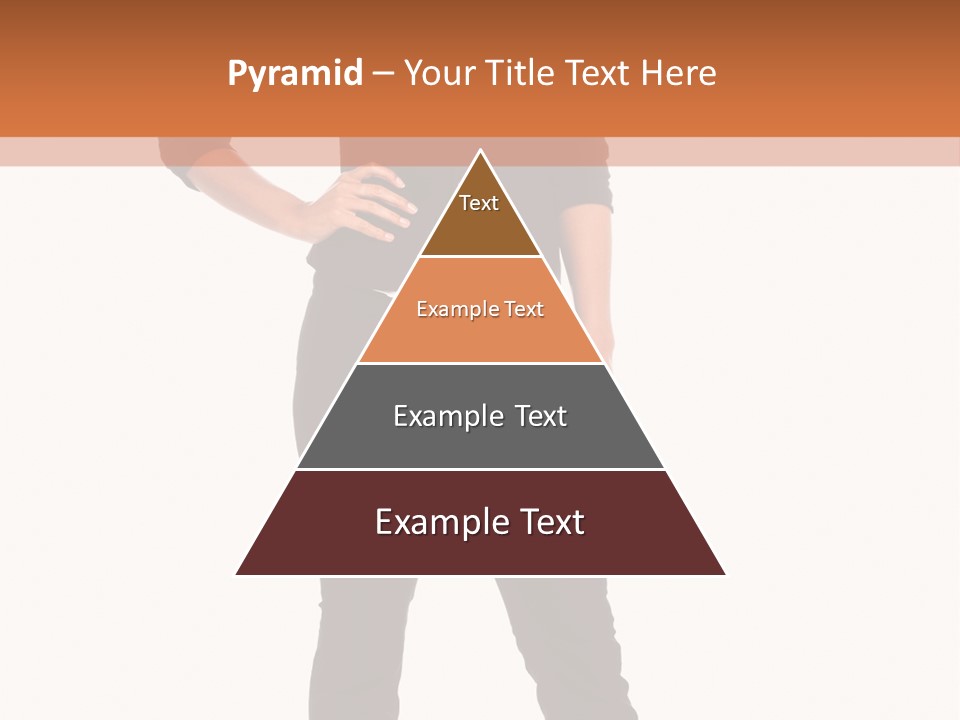 A Woman Standing In Front Of A Brown And White Background PowerPoint Template