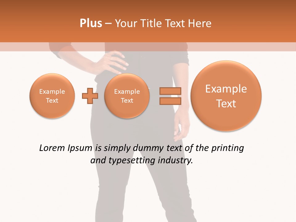 A Woman Standing In Front Of A Brown And White Background PowerPoint Template