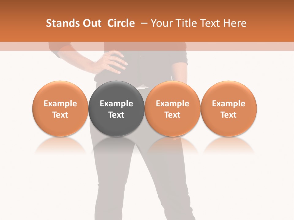 A Woman Standing In Front Of A Brown And White Background PowerPoint Template