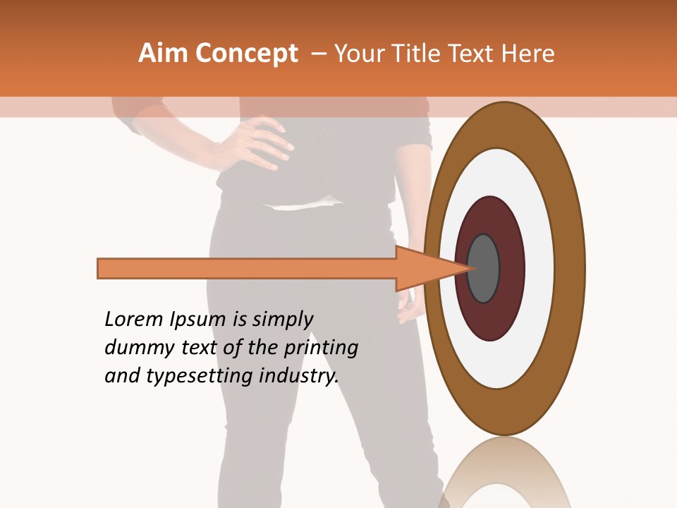 A Woman Standing In Front Of A Brown And White Background PowerPoint Template