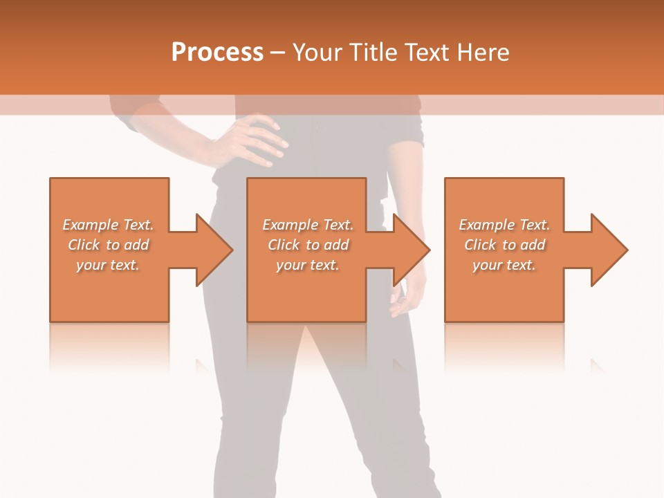 A Woman Standing In Front Of A Brown And White Background PowerPoint Template