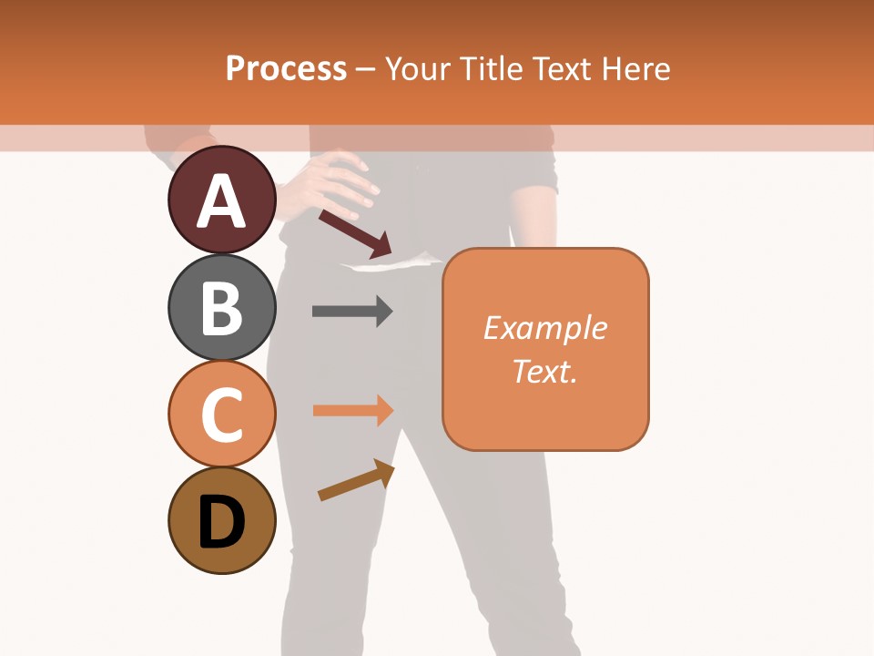 A Woman Standing In Front Of A Brown And White Background PowerPoint Template