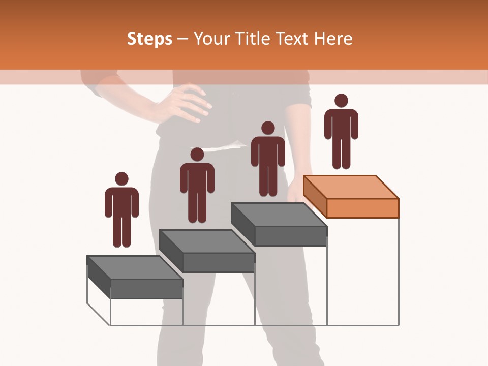 A Woman Standing In Front Of A Brown And White Background PowerPoint Template