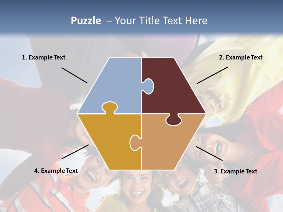 A Group Of People Standing In The Middle Of A Circle PowerPoint Template