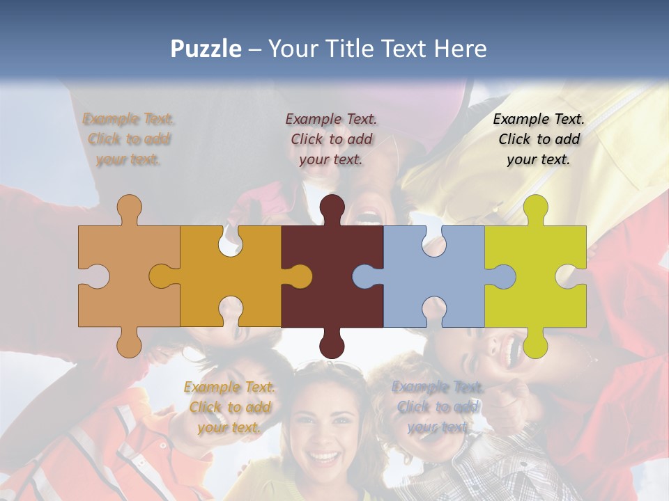 A Group Of People Standing In The Middle Of A Circle PowerPoint Template