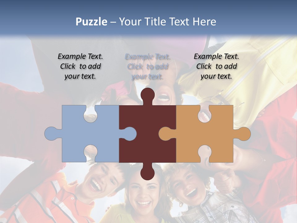 A Group Of People Standing In The Middle Of A Circle PowerPoint Template