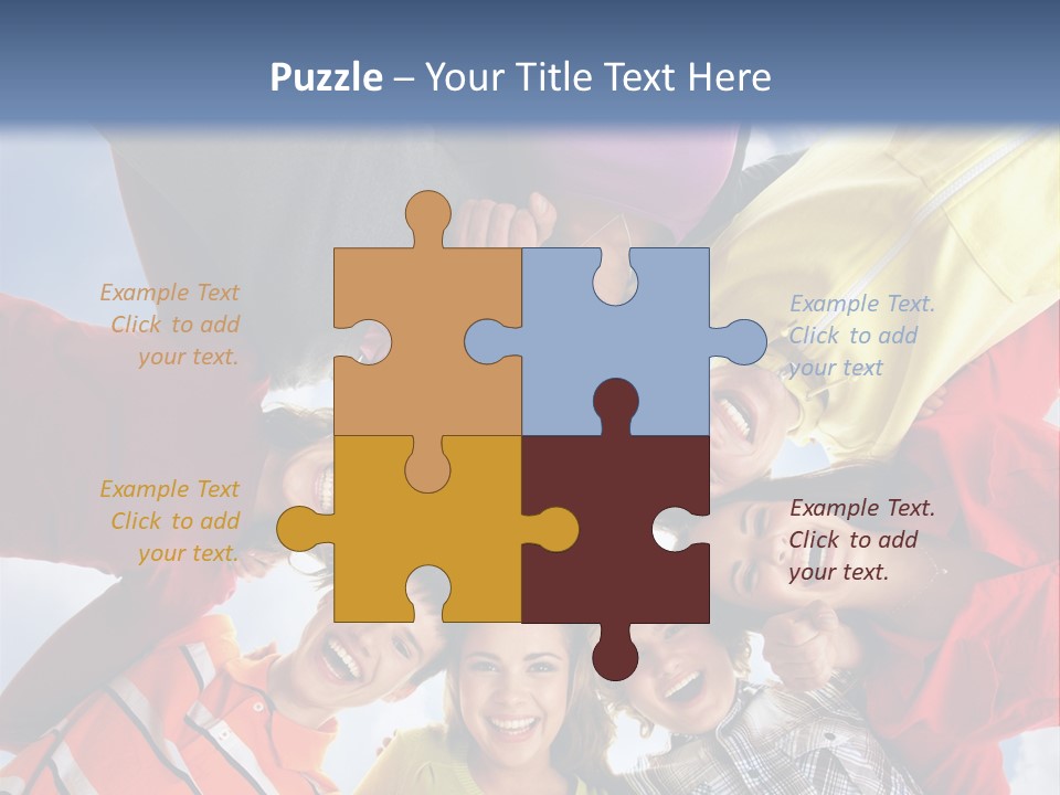 A Group Of People Standing In The Middle Of A Circle PowerPoint Template