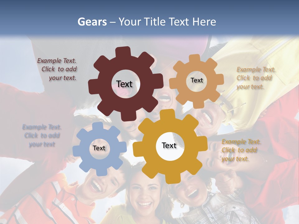 A Group Of People Standing In The Middle Of A Circle PowerPoint Template