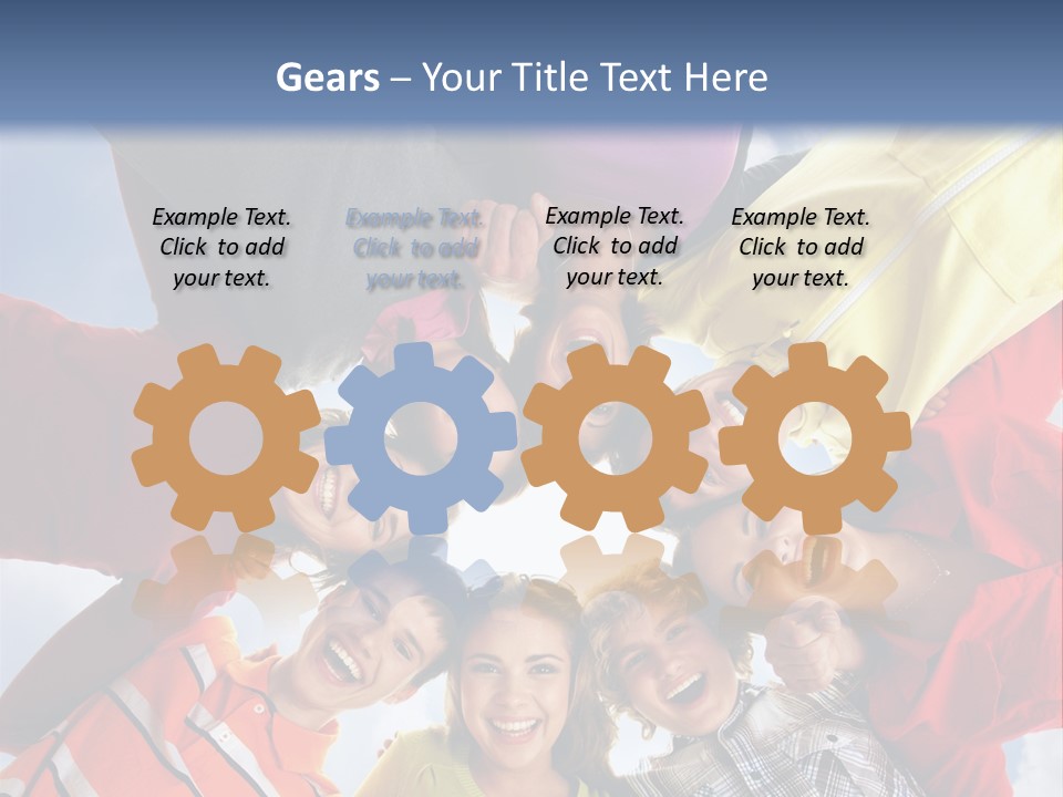 A Group Of People Standing In The Middle Of A Circle PowerPoint Template