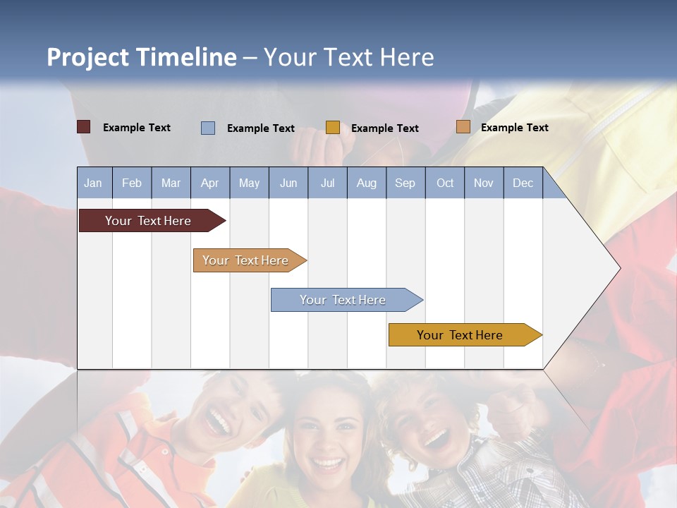 A Group Of People Standing In The Middle Of A Circle PowerPoint Template