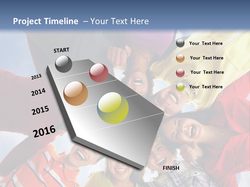 A Group Of People Standing In The Middle Of A Circle PowerPoint Template