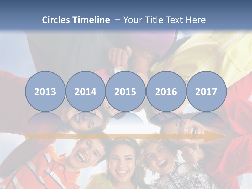 A Group Of People Standing In The Middle Of A Circle PowerPoint Template