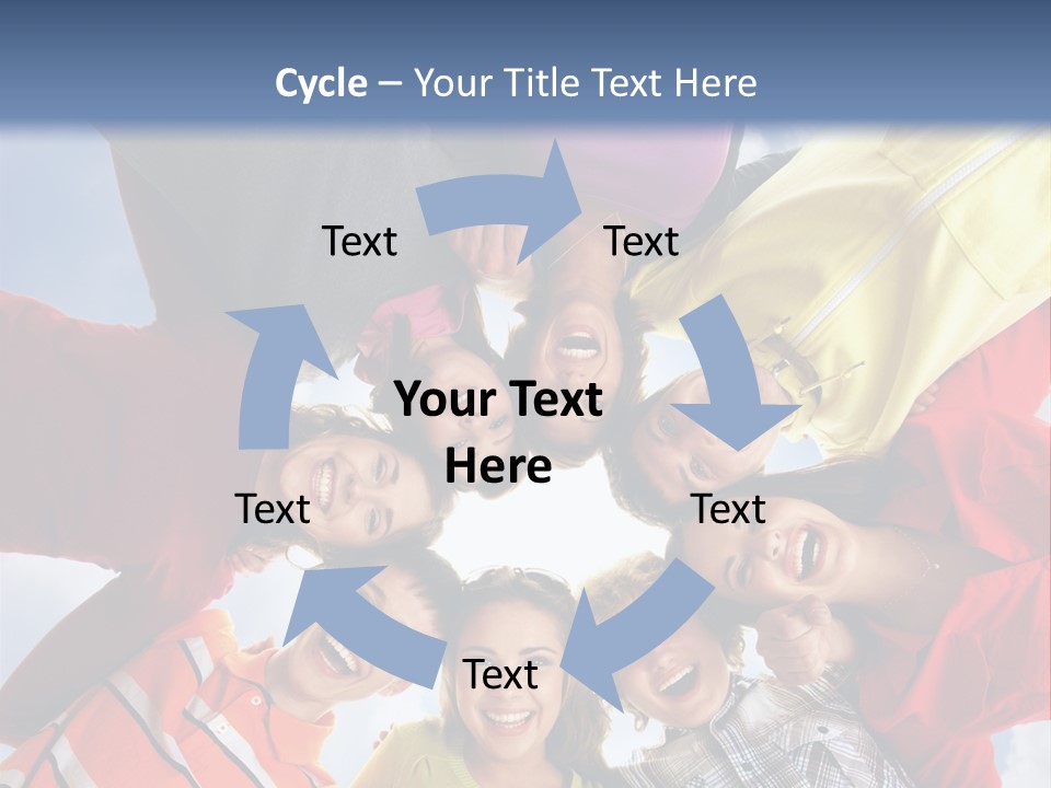 A Group Of People Standing In The Middle Of A Circle PowerPoint Template