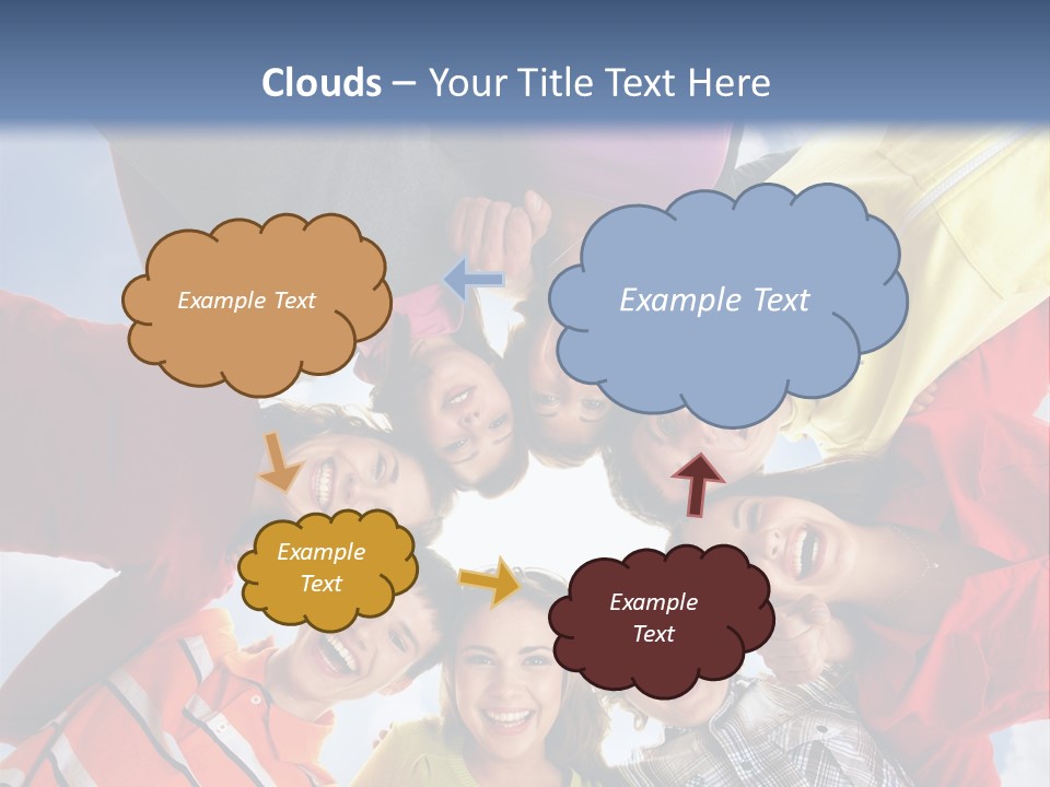 A Group Of People Standing In The Middle Of A Circle PowerPoint Template
